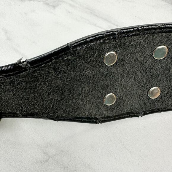 Vintage Argentina Coin Studded Leather Chain Belt Gaucho Western Small (S) ✨ - Picture 10 of 15